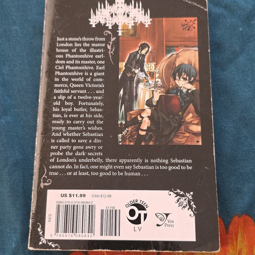 Black Butler Manga Volume 1 Left Handed Book